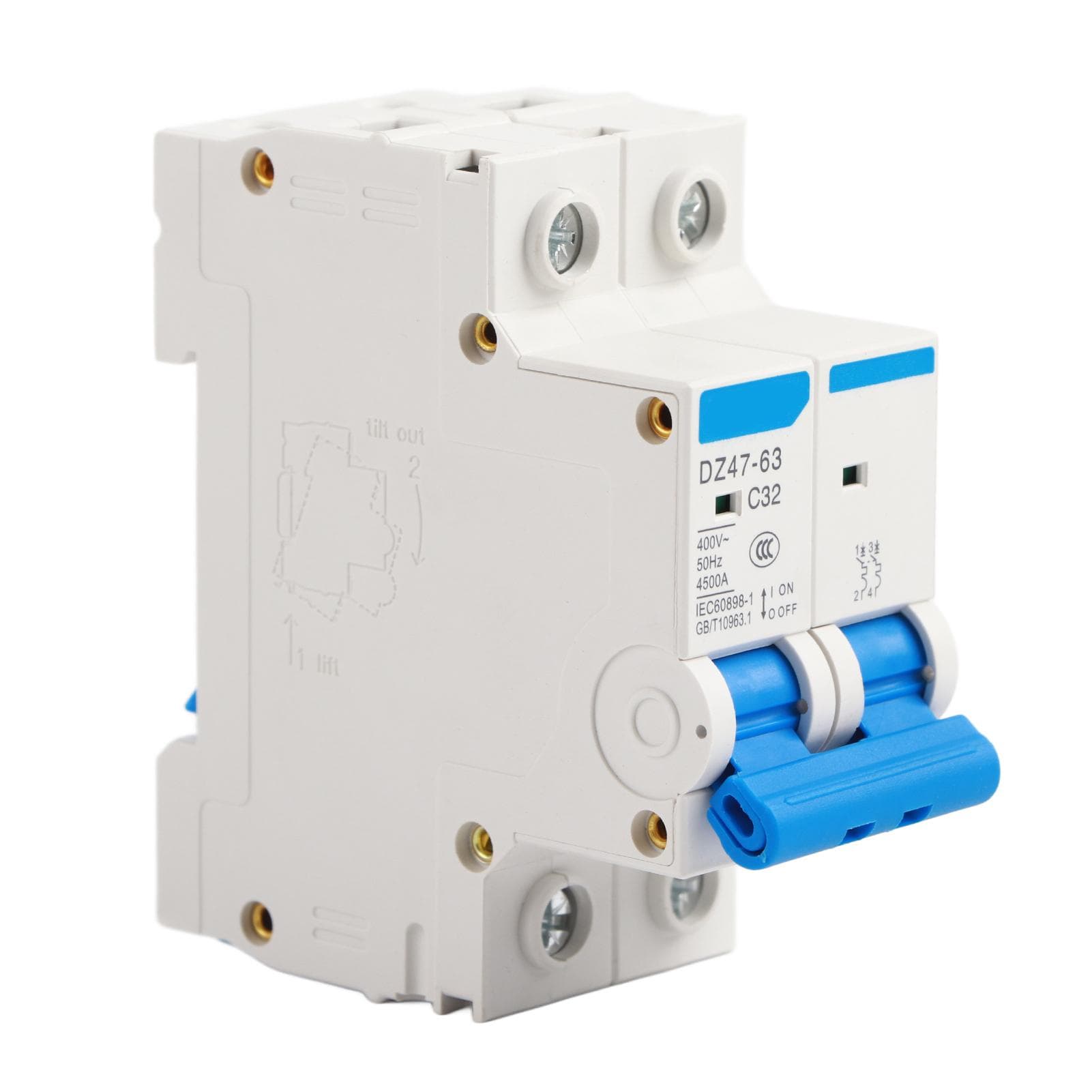 DZ47?63 2Pole 32A Miniature Current Circuit Breaker 220380V