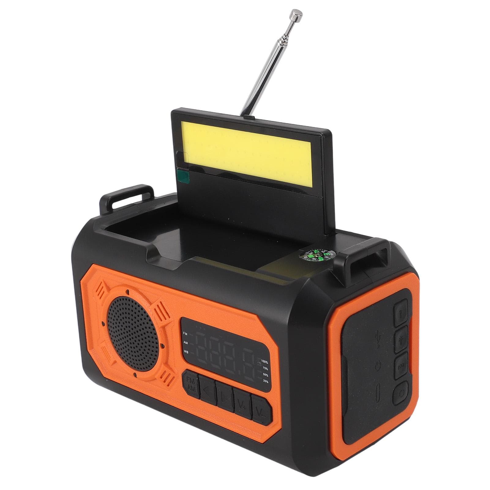 12000mAh Emergency Weather Radio Solar Hand Crank Radio Flashlight Reading Lamp Compass Phone