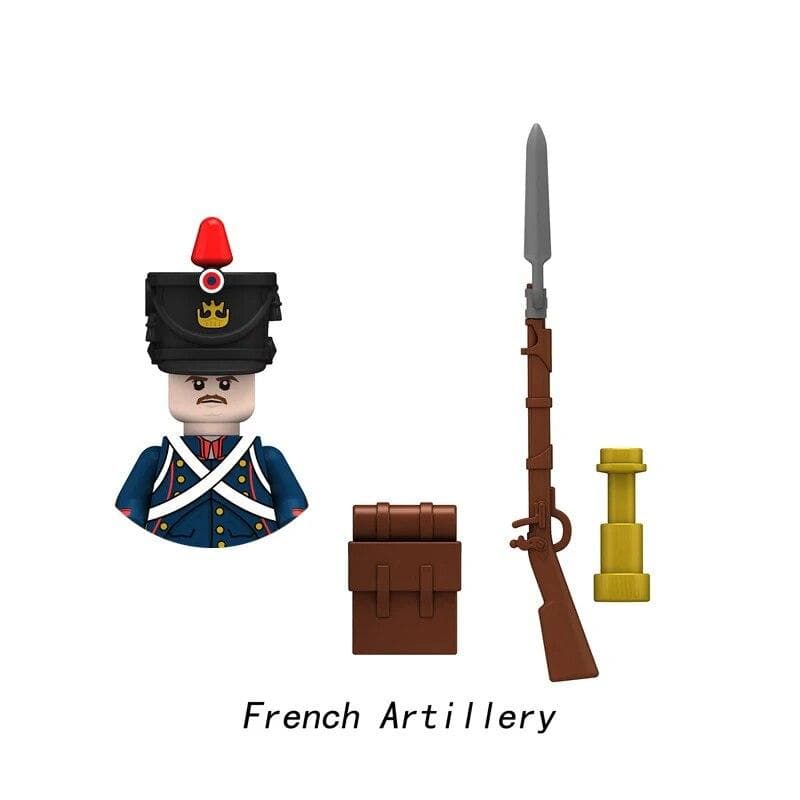 Medieval Napoleonic Wars Military Figure Building Block Prussian British French Italy Spain Knight Navy Soldier Bricks