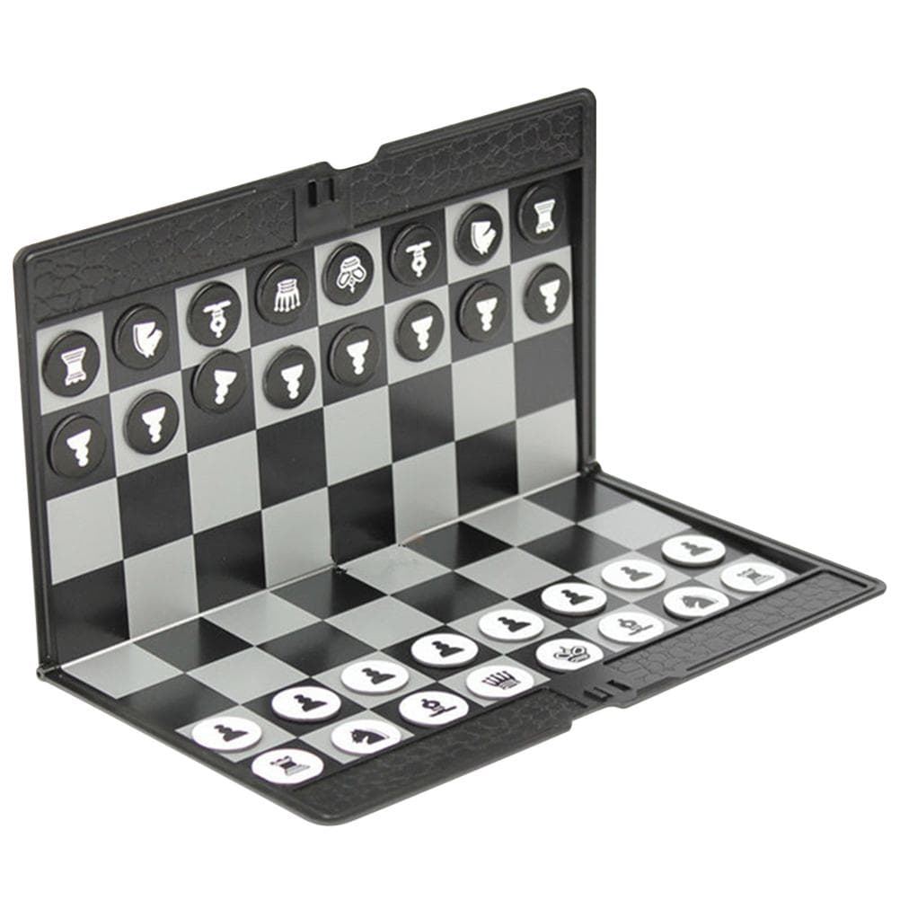 Magnetic Travel Chess Set Folding Magnetic Chess Board with Magnetic Chess Pieces Portable Travel