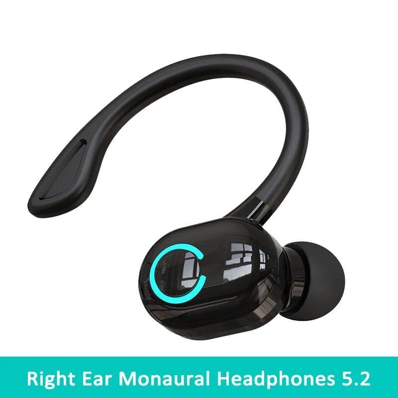 S10 Bluetooth 5.2 Headphone Business Wireless Ear Hook Headset HIFI Stereo Handfree Calling Earphone with Mic black