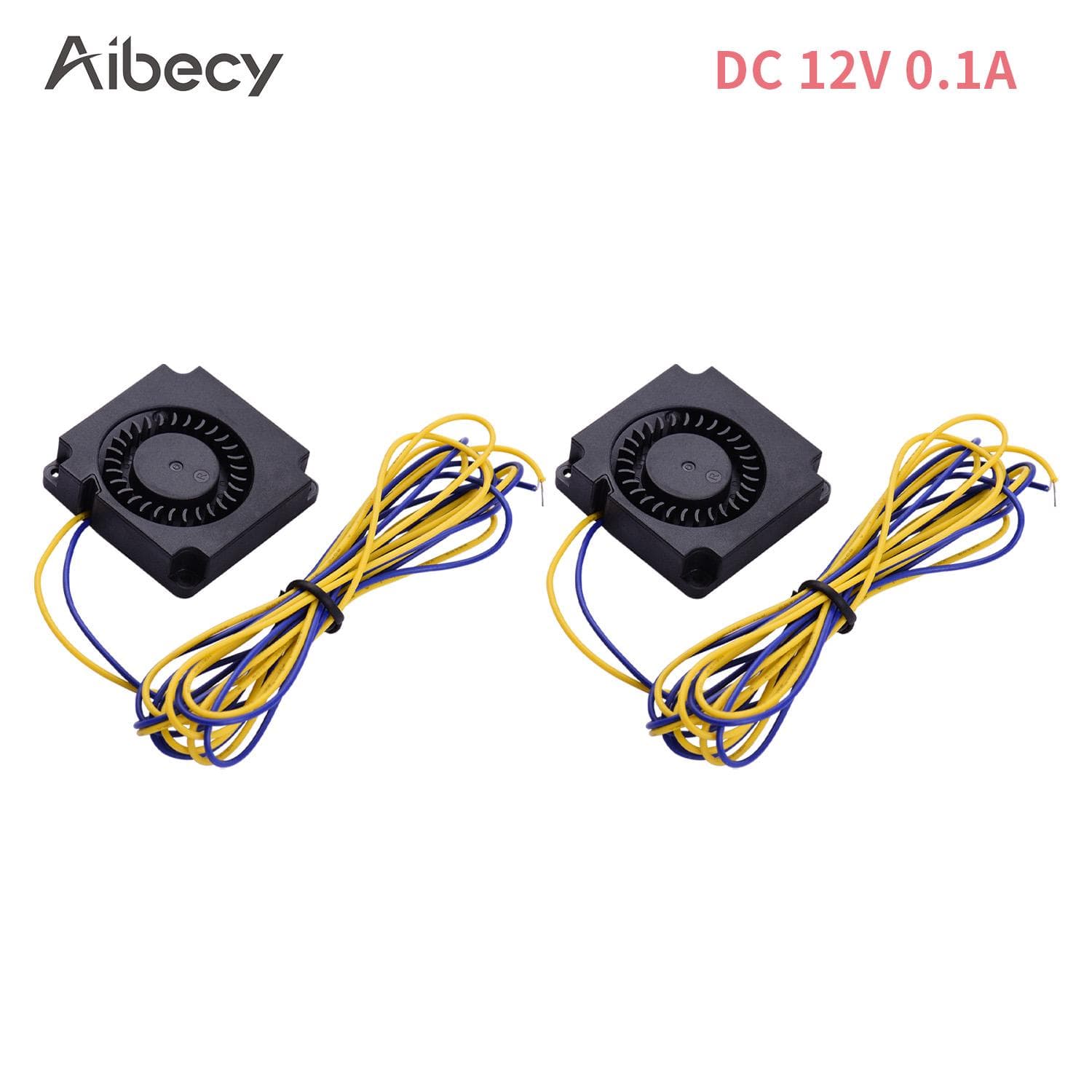 Aibecy 2pcs Blower Fan Brushless Cooling Fan 40*40*10mm DC 24V Compatible with Ender3Ender3 Pro DC 12V 0.1A black