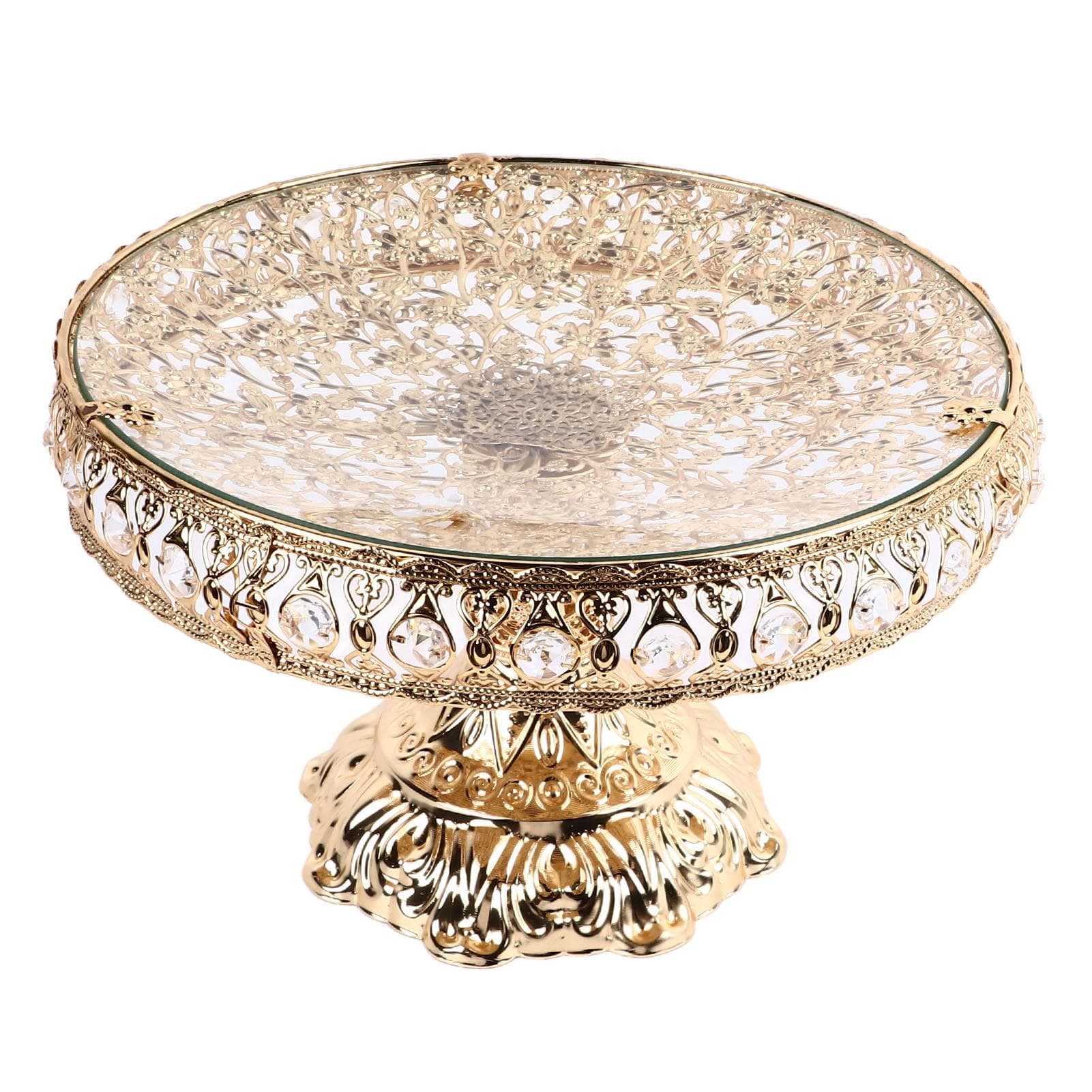 Vintage Glass Snack Plate European Style Light Luxury Innovative Exquisite Vintage Glass Fruit Tray