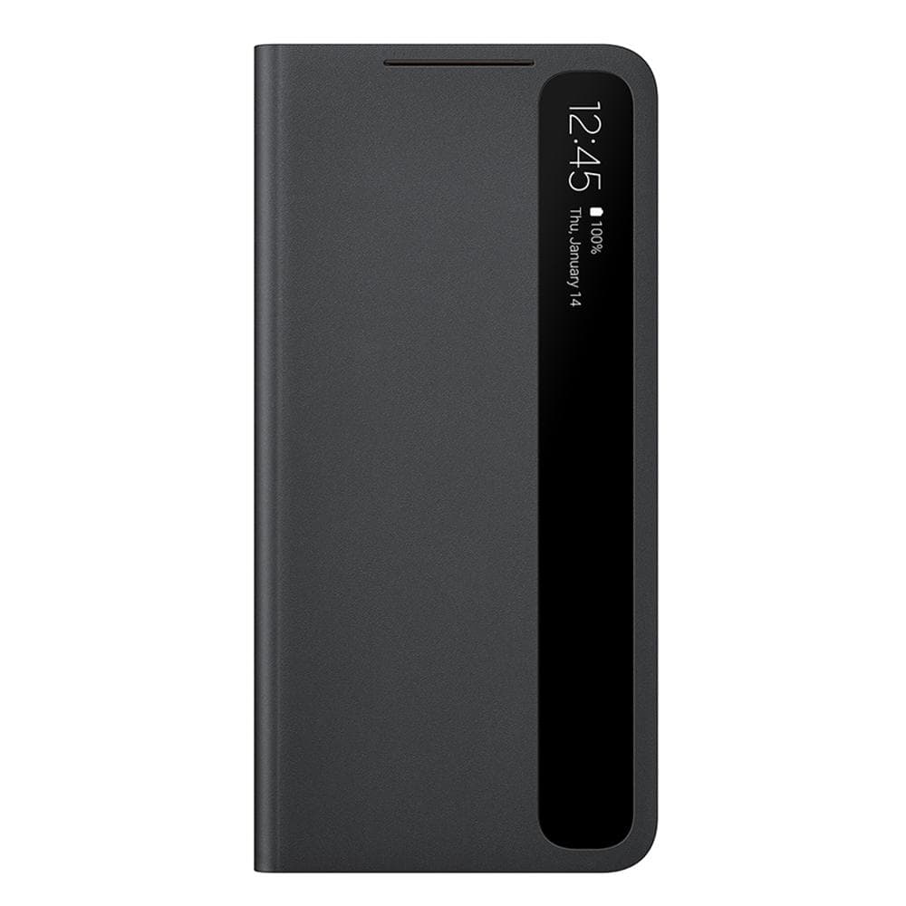 Vertical Mirror Clear View Phone Case For Samsung Galaxy S21 S21+ S21 Plus Smart View Flip Cover Intelligent Cover For Galaxy S21+ black