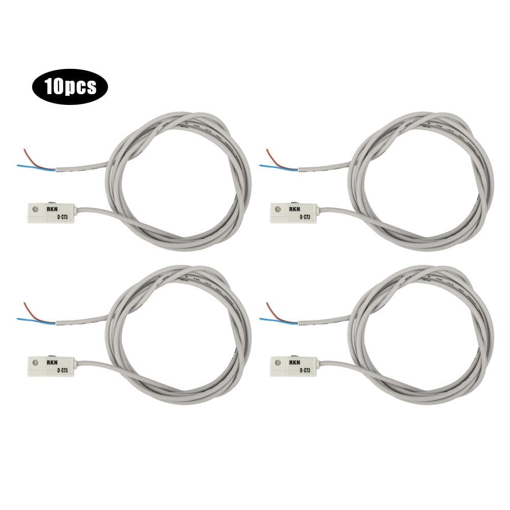 10Pcs Magnetic Switch DC73 10W Reed Pneumatic Cylinder on off for CDG1 CDJ2 CDLG1 CDLJ2