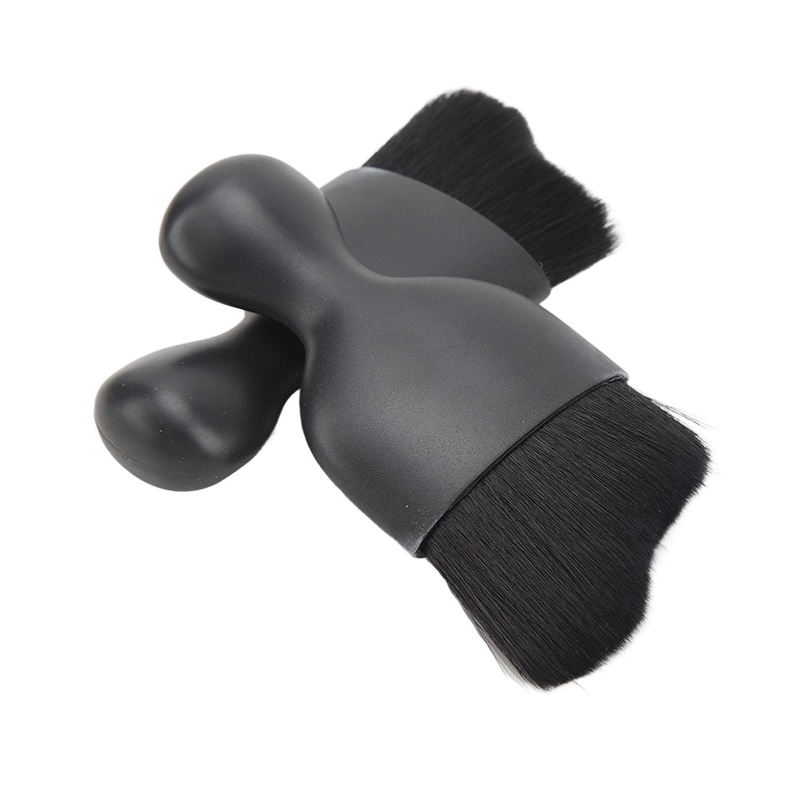 2Pcs Car Interior Detailing Dust Brush Air Conditioner Vent Crevice Dust Removal Brush Cleaning black
