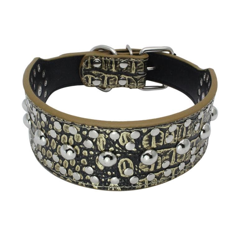 Cute Bling Cat Collar Puppy Dog Pet Neck Strap Crystal Collar PU S golden brown