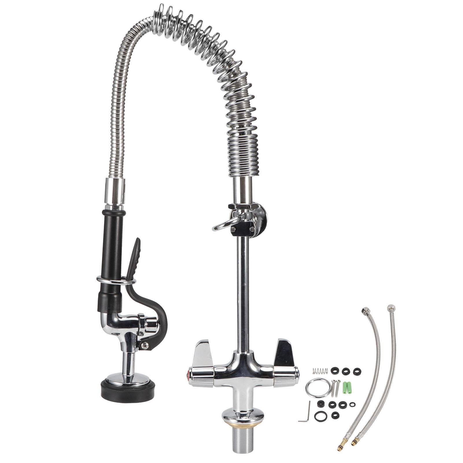 G1/2 Water Faucet Set Commercial 360 Degree Rotation Pull Down Sink Tap for Home Kitchen