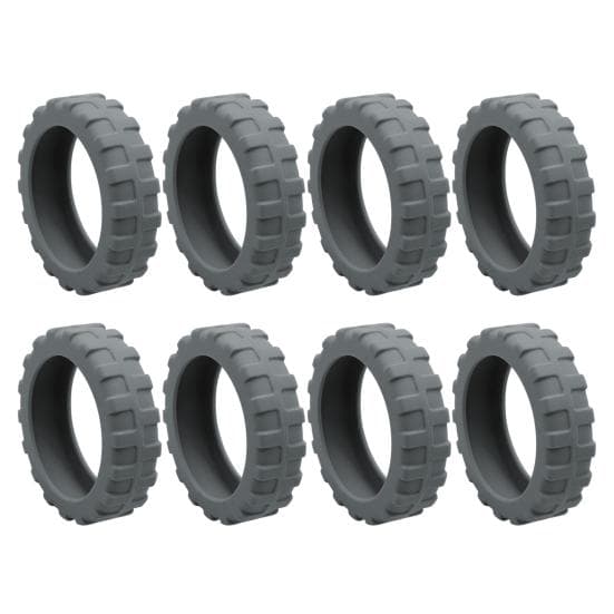 8 Pcs Luggage Wheel Covers Wear-resistant Thick Reduce Noise Caster Protection Prevent Scratches Non-slip Luggage Caster Protective Covers Wheel grey