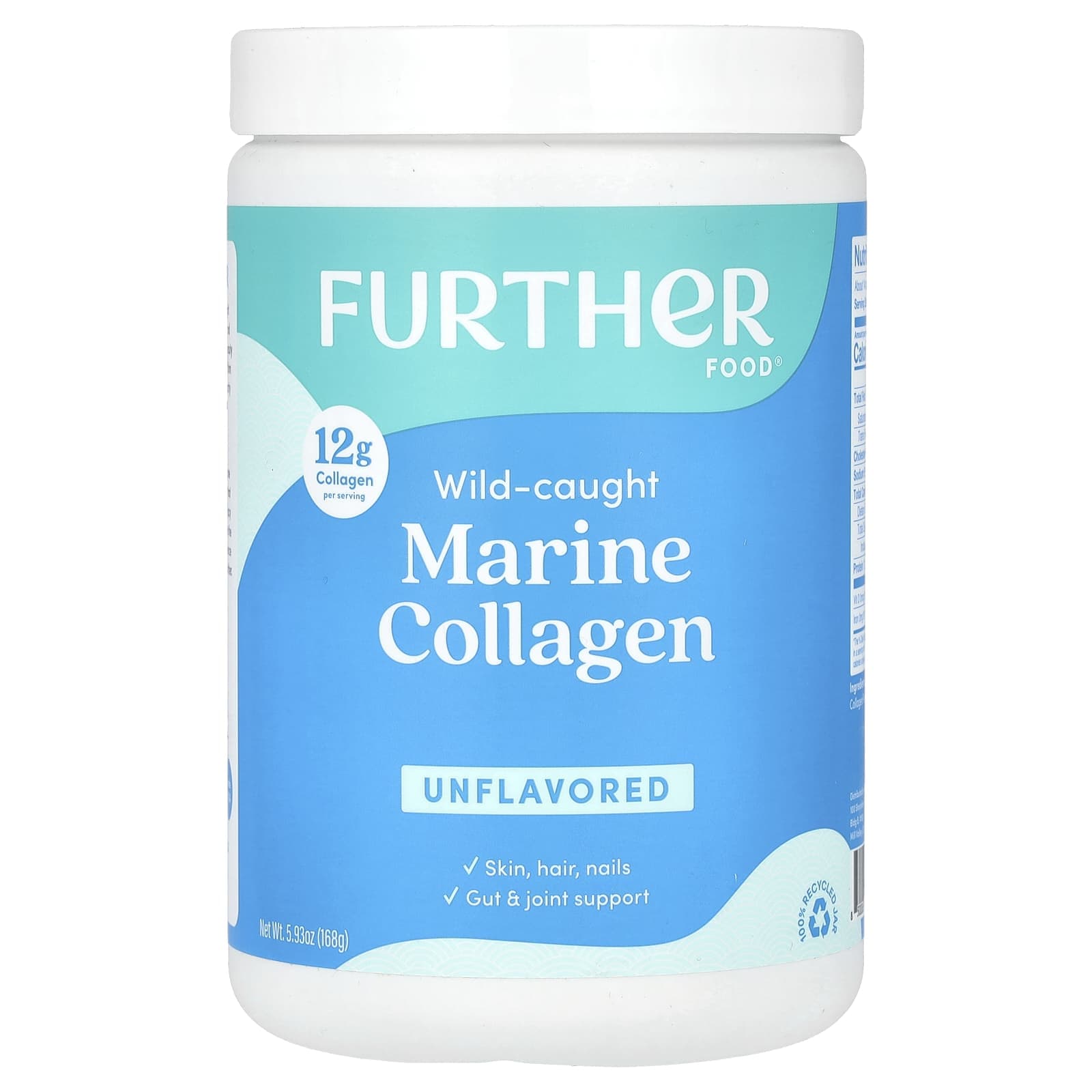 Further Food, Natural Marine Collagen, Unflavored, 5.93 oz (168 g)