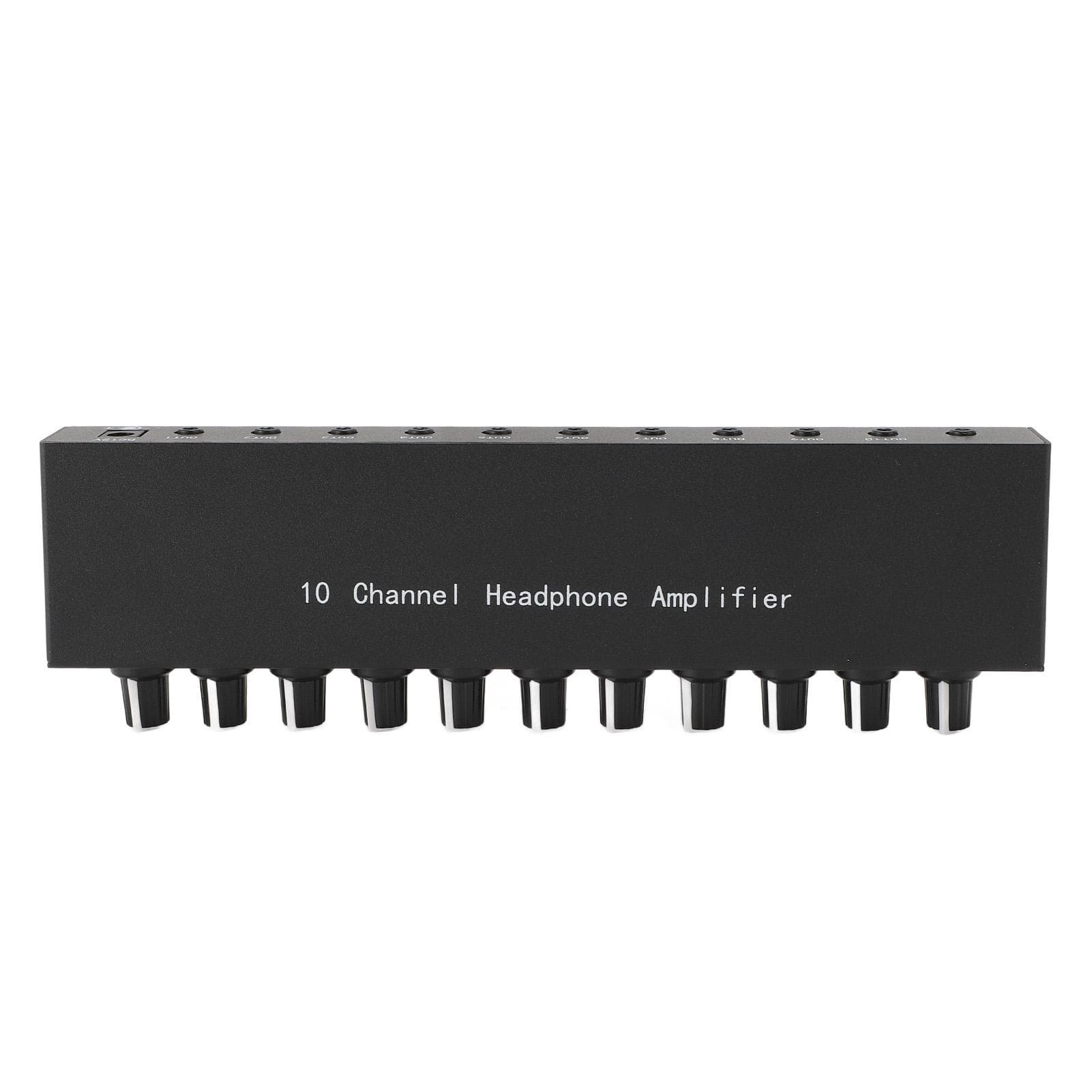 10 Channel Headphone Amplifier Portable Metal Headphone Splitter Built in Equalizer Stereo