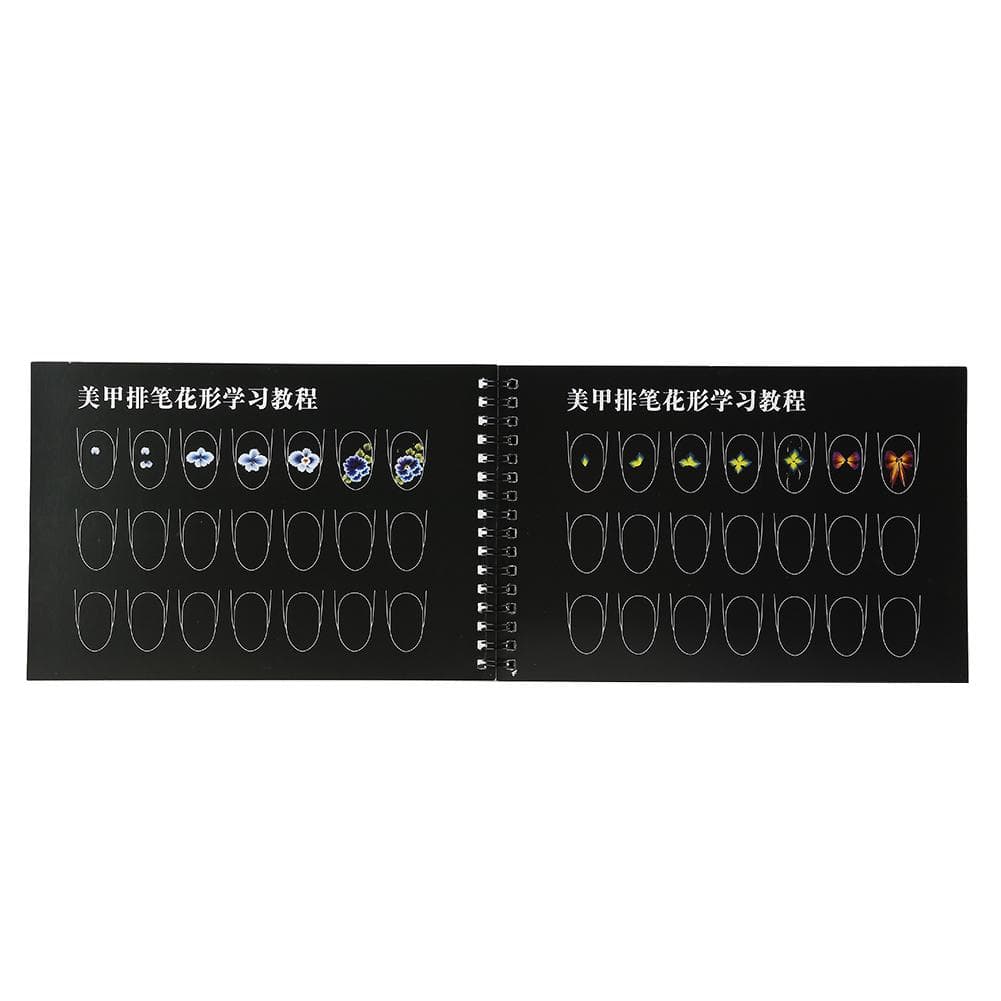 Nail Art Practice Template Learning Paper Book Manicure Drawing Painting Exercise Books 01#