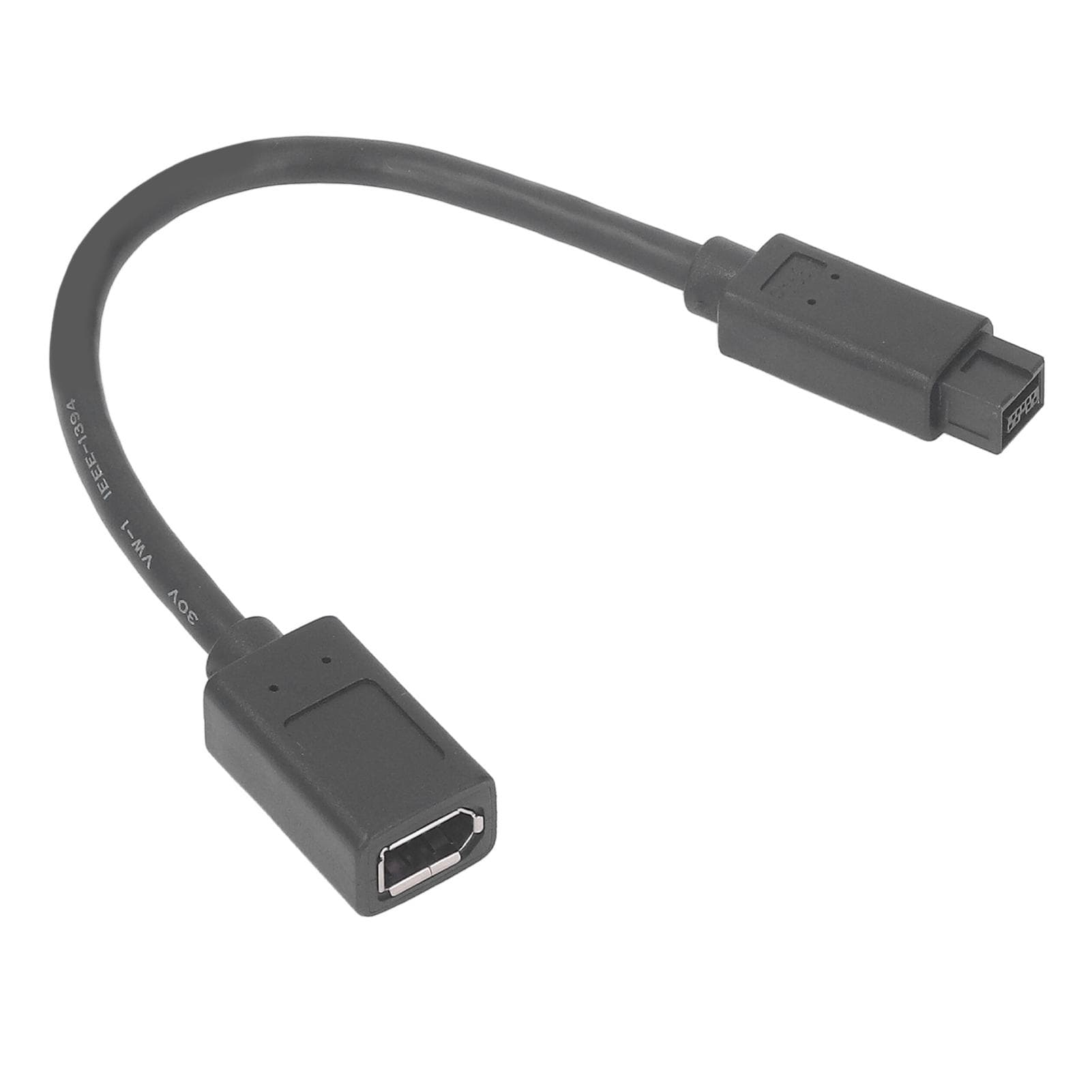IEEE1394 Firewire Cable 800Mbps 7.9in Long ROSH Standard Female to Male 6Pin to 9Pin Firewire Cable