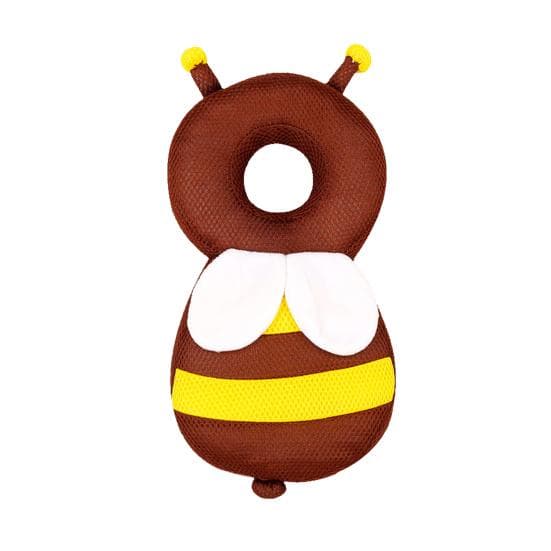 Baby Walking Head Protection Backpack Adjustable Chest Strap Breathable Padding Cute Anti Fall Safety Hat brown