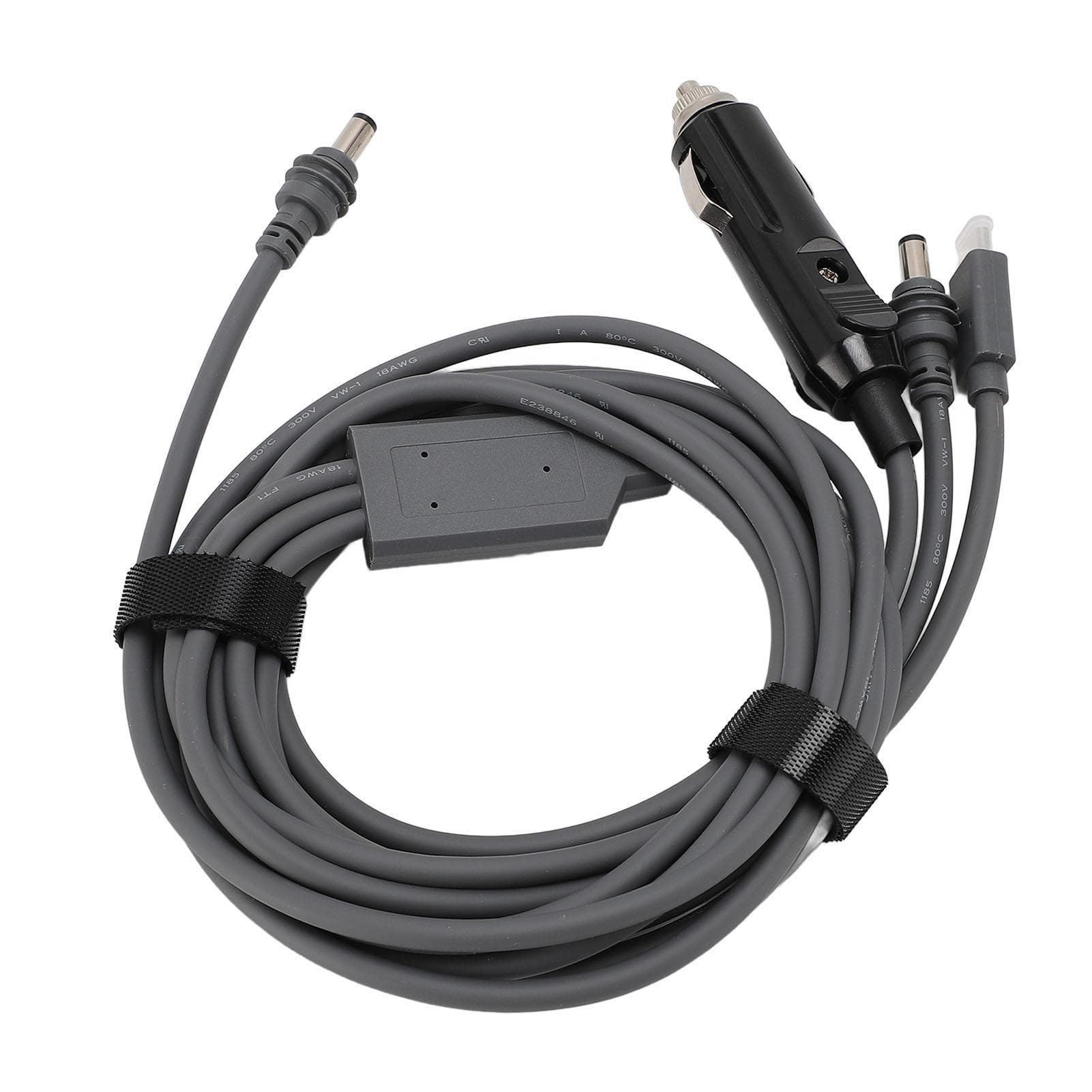 3 in 1 Power Cable DC Male Plug to Type C PD100W Car Charger Adapter Cord for Mini Satellite Device 9.8ft