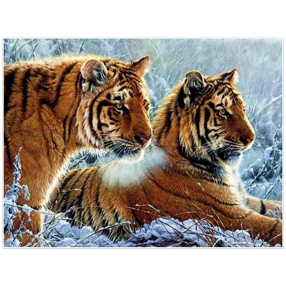 5D Diamond Painting Arrivals Tiger Diamond Embroidery Animals Picture of Rhinestones Home Decoration 20X30CM