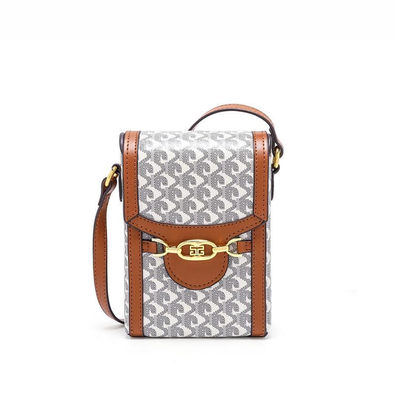 Light Luxury Mini Phone Bag, Fashionable and Casual, Versatile, Vertical Dog-tooth Coin Purse, High-quality Single-shoulder Crossbody Women's Bag
