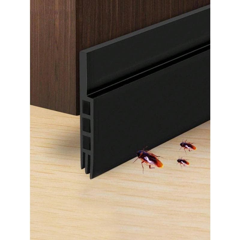 1pc Self-Adhesive Draft Stopper Weatherstrip, Anti-Wind And Dust Proof, Soundproof Door Bottom Seal Strip None&Black multicolour