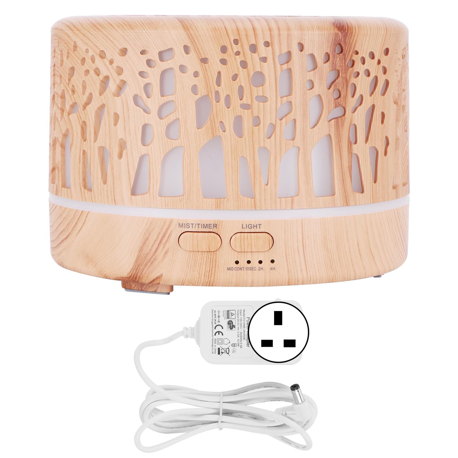700ml Colorful LED Night Light Aroma Humidifier Light Wood Grain Aroma Diffuser