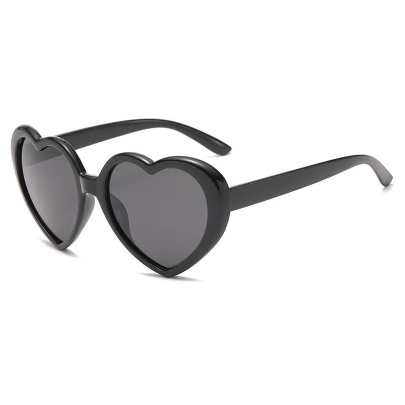 Fashion Love Shaped Sunglasses Colorful Gradient Design UV Protection Sun Glasses for Women Trendy Accessory pictures show