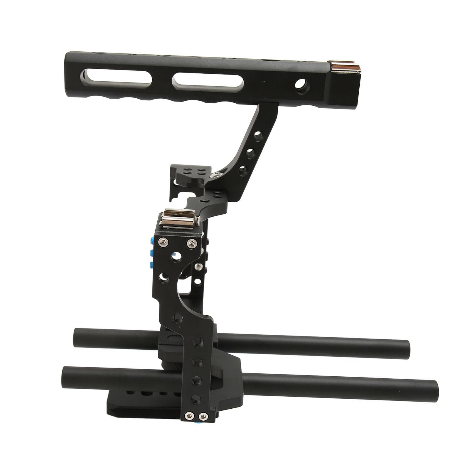 Camera Video Cage Lightweight Aluminum Alloy Camera Cage Rig with Cold Shoe and Cheese Top Handle