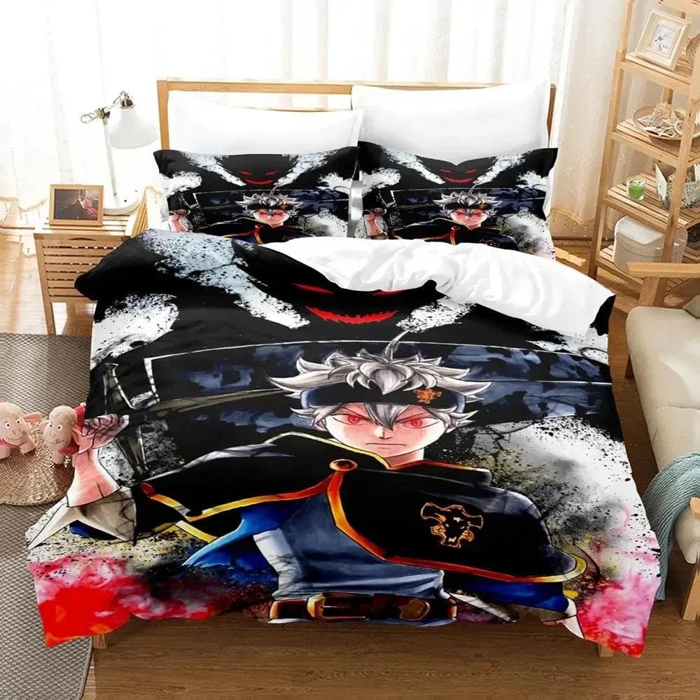 Anime Black Clover Bedding Set Duvet Cover Bed Set Quilt Cover Pillowcase Comforter king Queen Size Boys Adult Bedding Set 70x133cm 2pcs