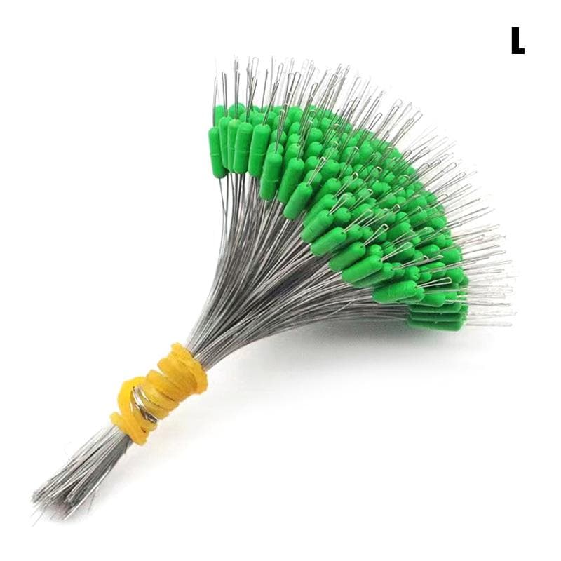 300Pcs Fishing Bobber Oval Silicon Stopper Space Bean Connector Fishing Line L