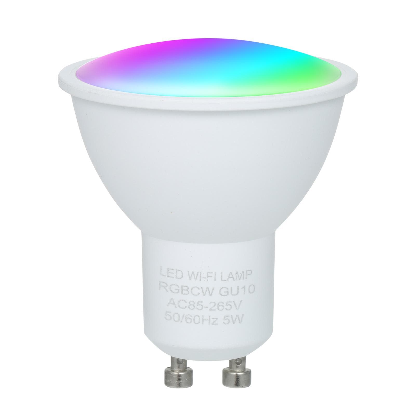 5W ZigBee Smart Bulb Dual Mode White & RGB 16 Million Colors GU10 Smart Lamp APP Remote Control Wi-Fi Type white