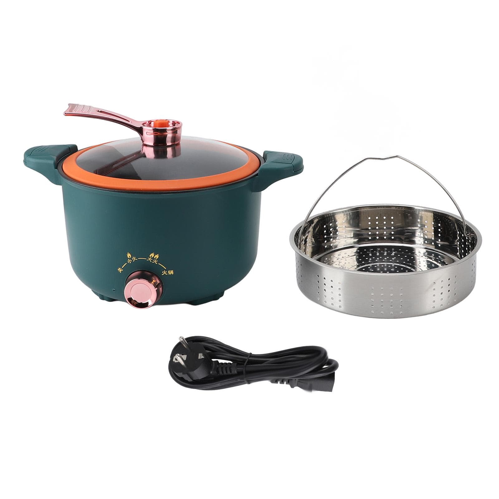 Micro Pressure Cooker 1000W 4L Multi Function Electric Cooker Non Stick Cooking Pot with Steaming L