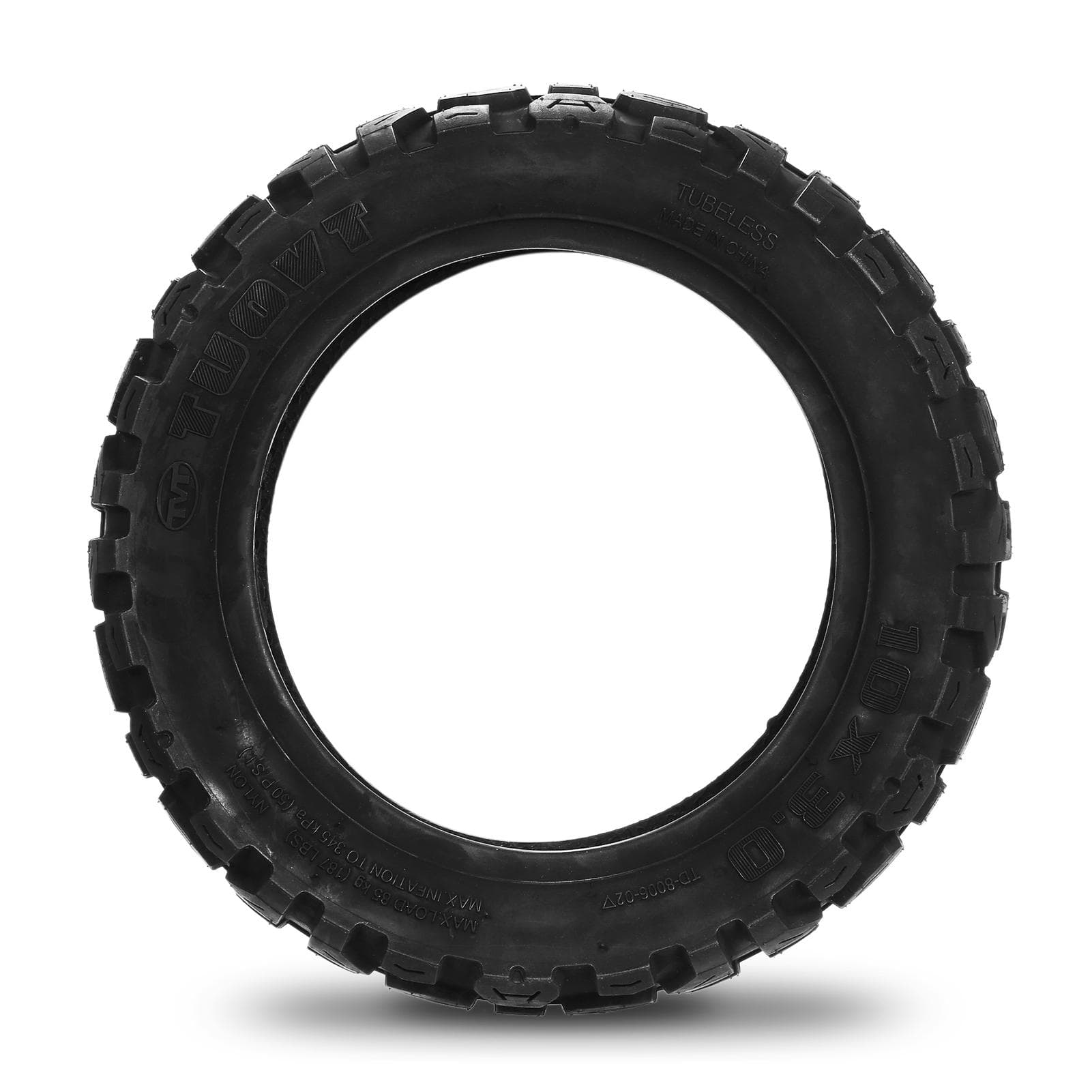 10 x 3.0 Electric Scooter Tire Durable Explosion Proof Tubeless Solid Tire Non-Slip Off Road Tire black