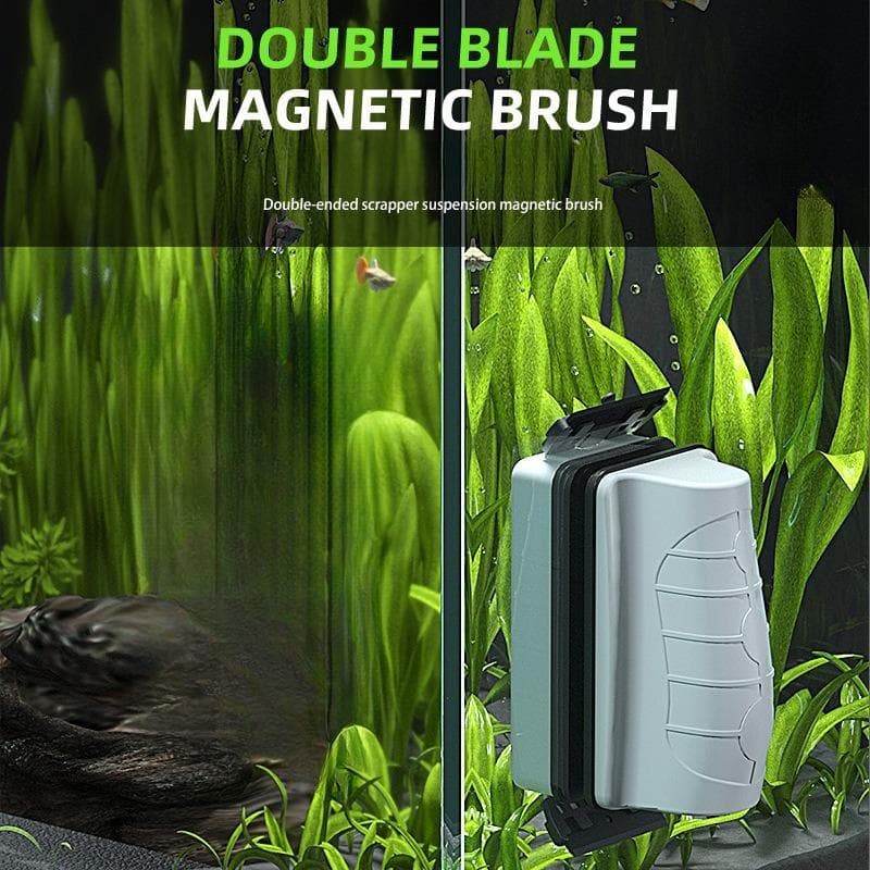 New Magnetic Aquarium Fish Tank Brushes Floating Clean Glass Window Algae Scraper Cleaner Brush Scrubber Aquarium Accessories white