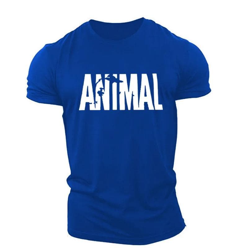 Animal Letter Minimalist Style Fashion Men's T-shirts Short Sleeve O-Neck Sportswear Oversized Gym Tops Street Men Women T Shirt M