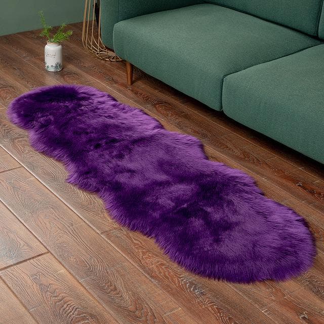 Soft Faux Fur Fluffy Carpet Modern Armchairs For Living Room Decoration Mats Dressing Table Tatami Bedroom Lounge Long Hair Rugs 2.0P Shape 60x140cm