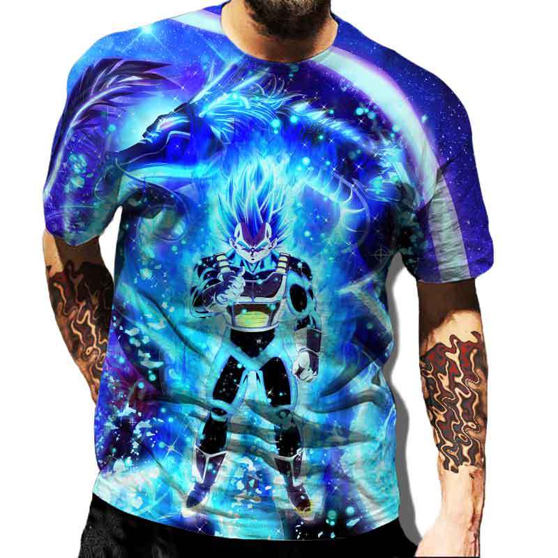 Anime Vegeta Tshirt Dragon- Balls T Shirts Men's T-Shirt Classic Man Clothes Harajuku Graphic Printed Clothing Summer Tops Tees XXS