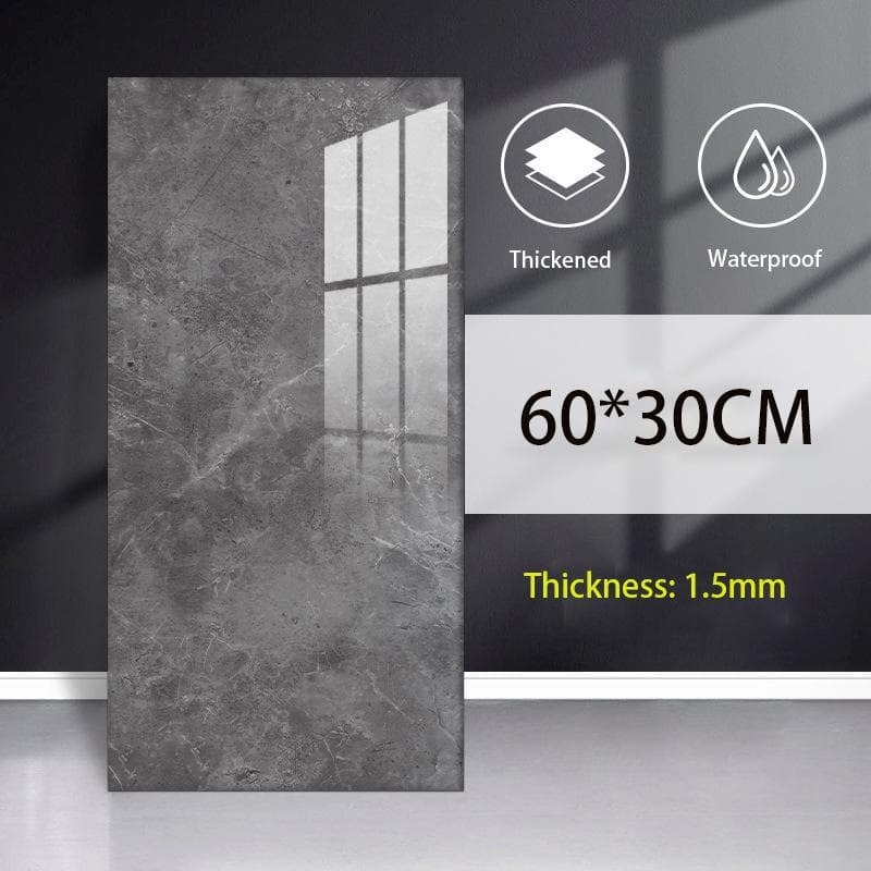 Imitation Marble Tile Wall Paste Bathroom Living Room Background Wallpaper Self-adhesive Waterproof Kitchen Wall Sticker Home Renovation 10pcs