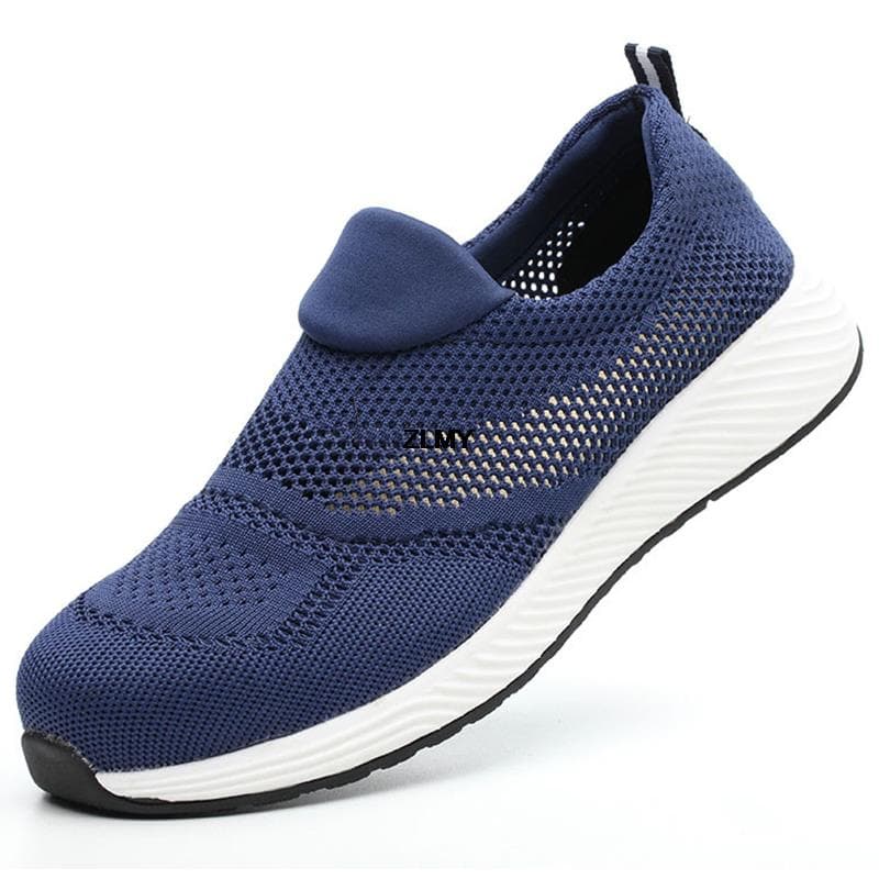 Mesh Safety Shoes Men Summer Steel Toe Work Shoes Puncture Proof Anti-smash Work Safety Boots Man Breathable Security Boots Male 39