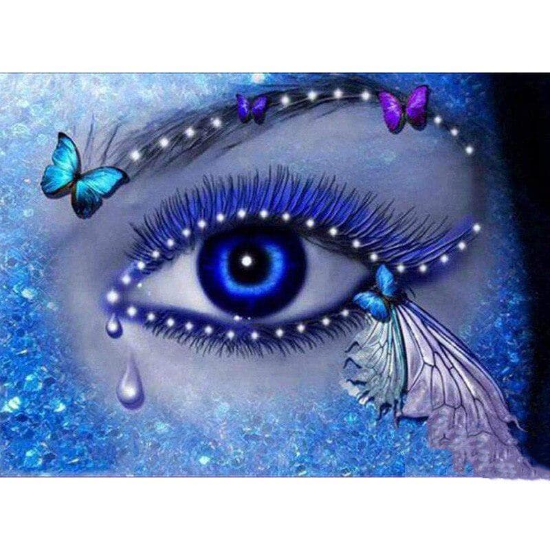 5D DIY Landscape Diamond Painting Butterfly Eye Rhinestone Embroidery Cross Stitch 20X30CM