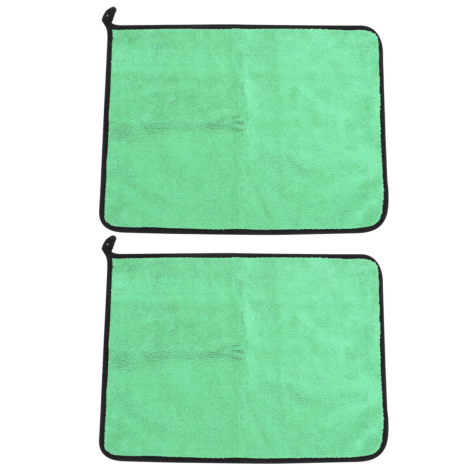Cotton Fishing Towel Thickening Water Absorption Double Sided Color Towel Fishing Accessory(Green