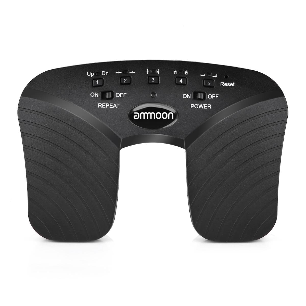 ammoon Wireless Page Turner Pedal Built-in Rechargeable Battery Compatible with iPad iPhone Mac black