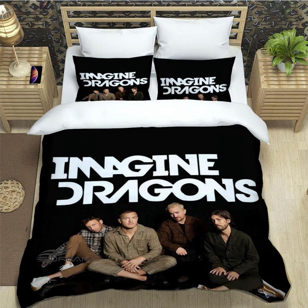 Rock Band Imagine Dragons Bedding Sets exquisite bed supplies set duvet cover bed comforter set bedding set luxury birthday gift EU Twin 135x200cm
