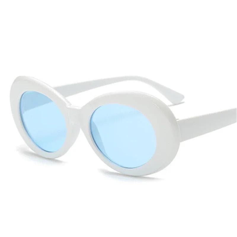 New Retro Korean Round Frame Sunglasses Fashion Elliptical Frame Glasses Trendy Unisex As Picture