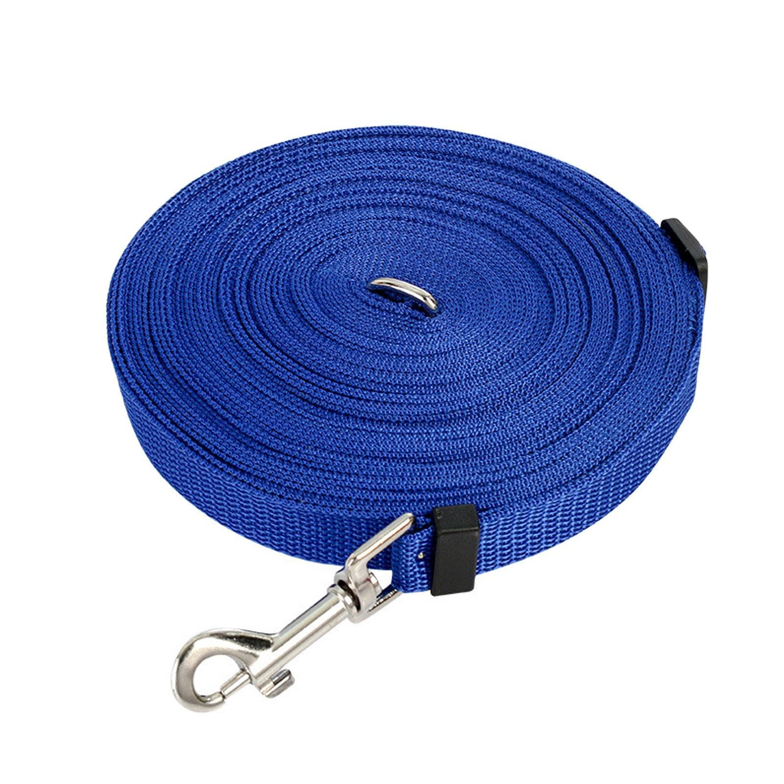 Dog Long Leash 32.8ft Adjustable Portable Dog Training Leash for Large Dogs Hiking Camping Training blue
