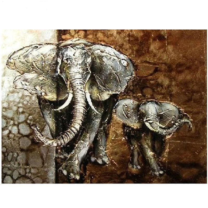 Needlework Elephant Handmade Artwork 5d Diy Diamond Painting Icon Diamond Embroidery 20X30CM