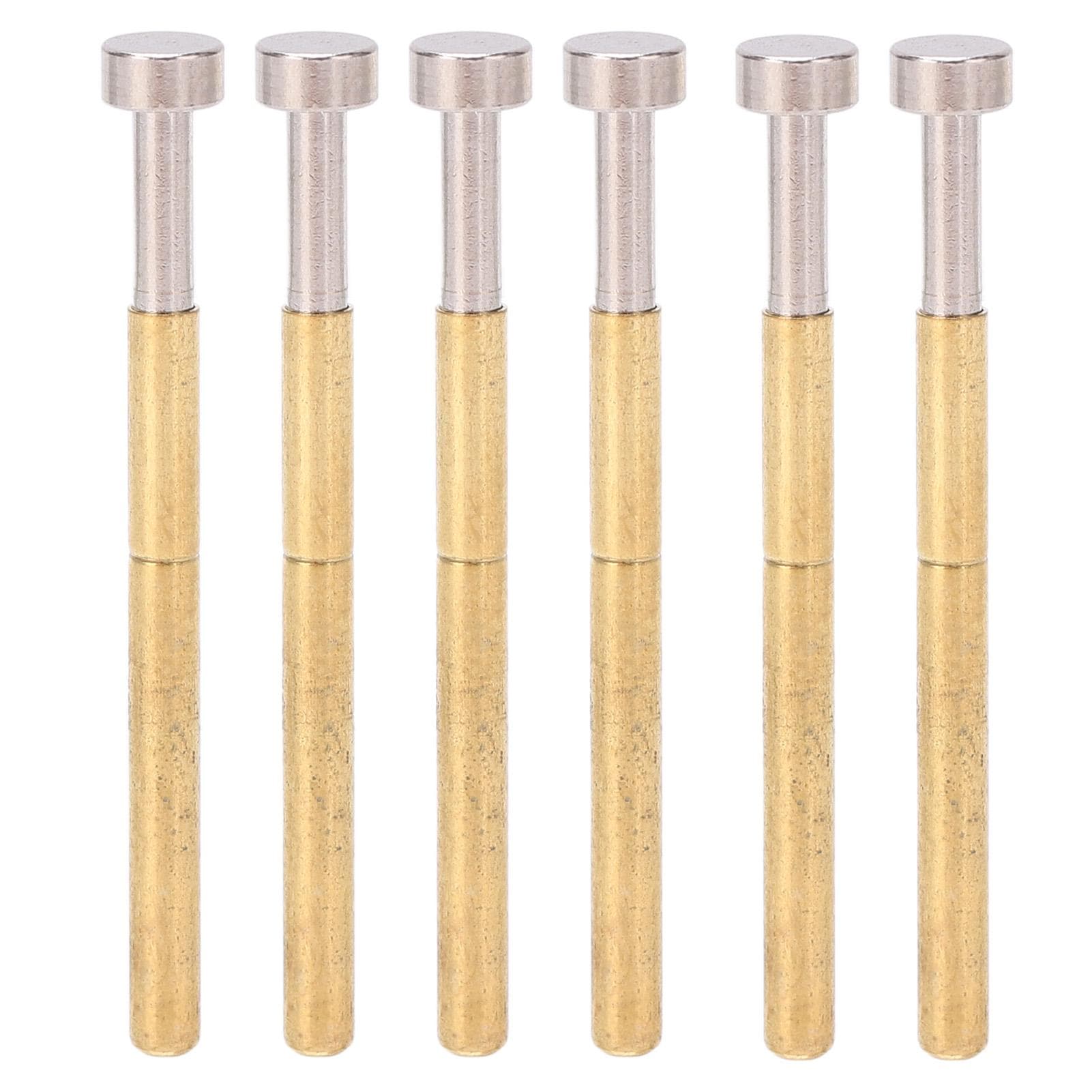 100pcs Pogo Pin Flat Head Spring Test Probe Brass Material 2.36mm0.1in Tube Diameter 34mm1.3in