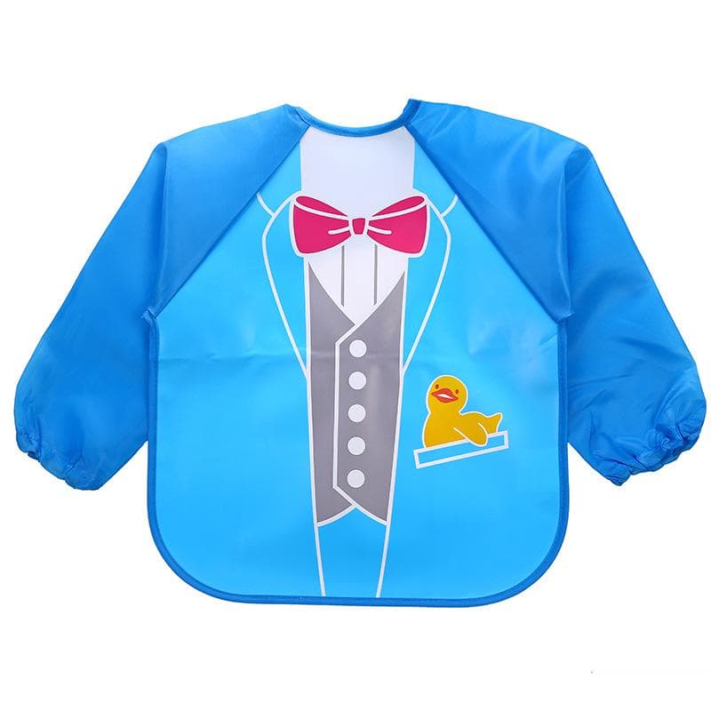 Waterproof Full Sleeve Bibs Children Apron Long Sleeve Feed Smock Bibs Kids Eating Breastplate Cloth