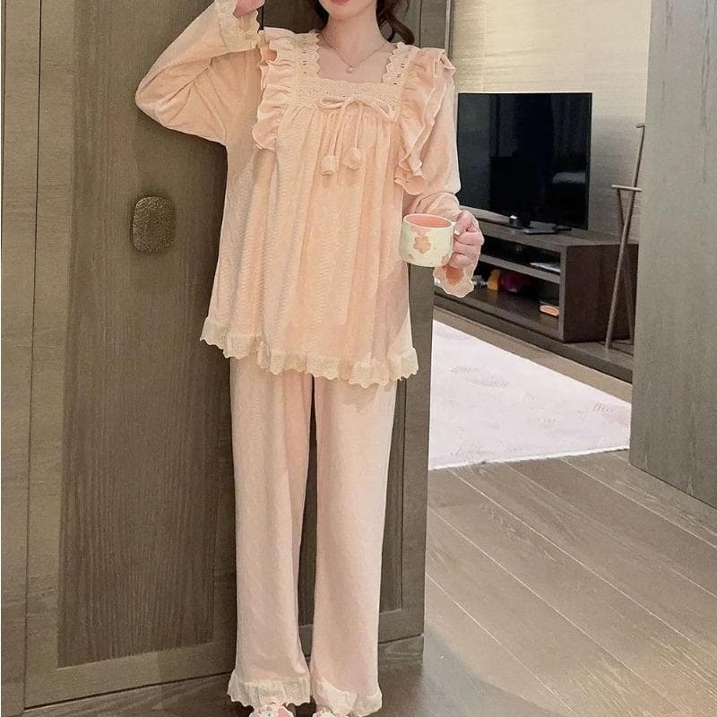 Extra Large Women's Pajamas Velvet Women's Winter Pajamas Women's Home Wear 4XL pink