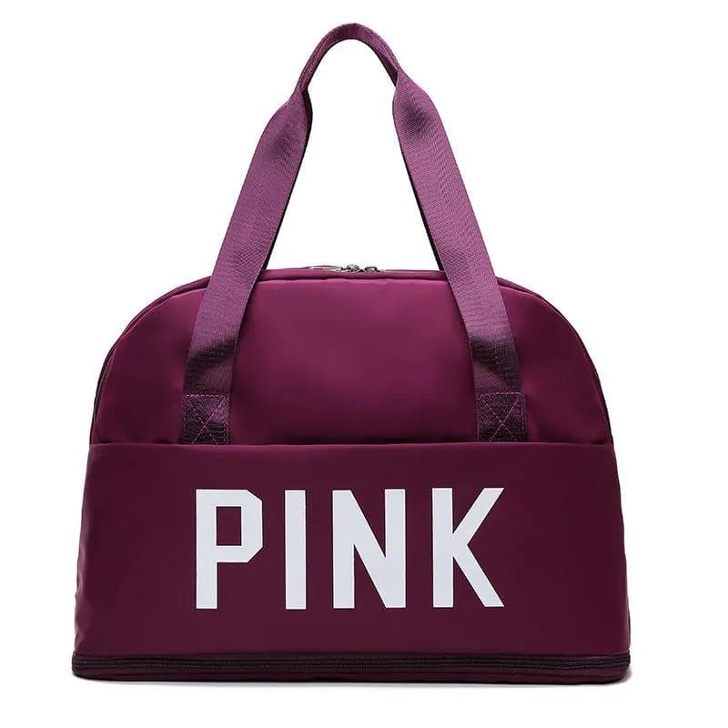 Large Capacity Travel Bag Light Fitness Bag Adjustable Zipper Bag Cover Pull Bar Handbag Waterproof Duffel Bag Cross-body Bag for Girls Makeup Bag purple