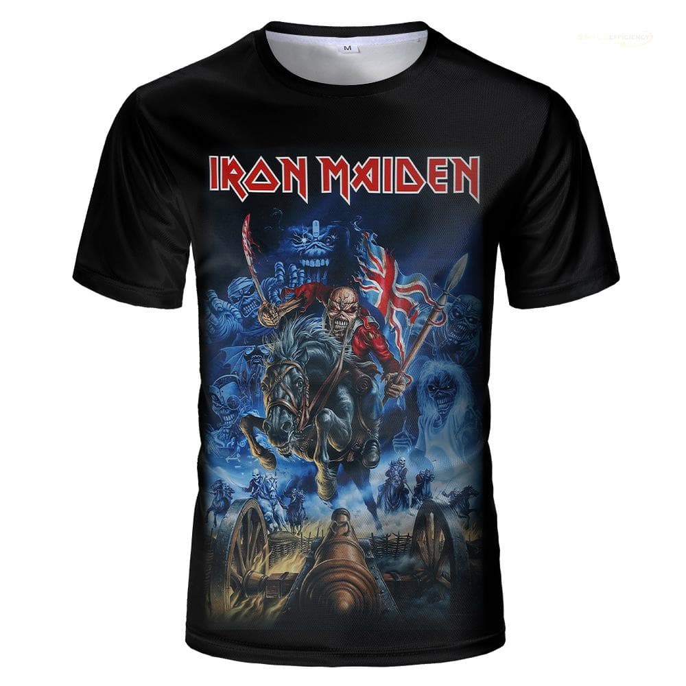 2024 Punk T-shirts For Men And Women Heavy Metal Rock Band Retro Clothing Summer Loose Tee Short Sleeve Oversized Hip Hop Tops M