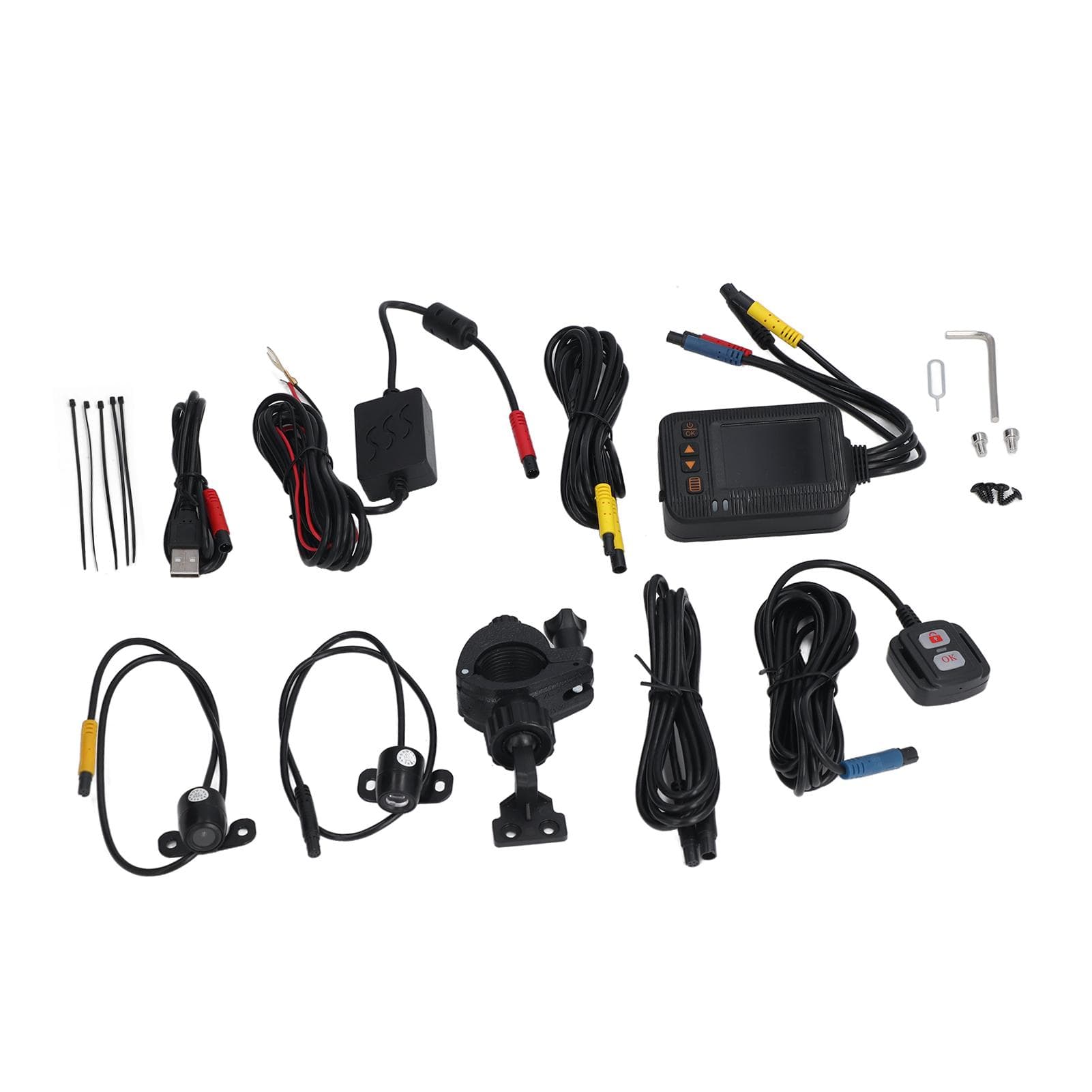Motorcycle Dash Cam IP65 Waterproof 1080P Motorcycle Helmet Video Recorder for Outdoor DC12‑24V