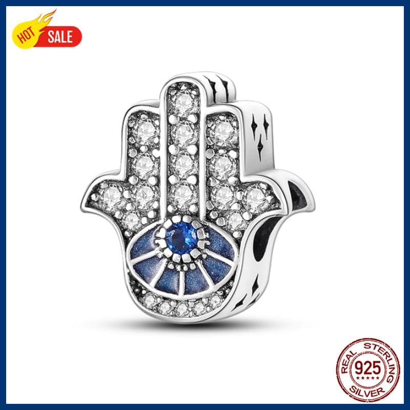 100% S925 Sterling Silver Firefly Charms Evil Eye Hot Air Balloon Blue Charms Fit Original Bracelet DIY Jewelry Making